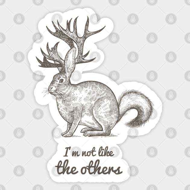 Unusual Deer Rabbet Racoon Animal Sticker by Mako Design 